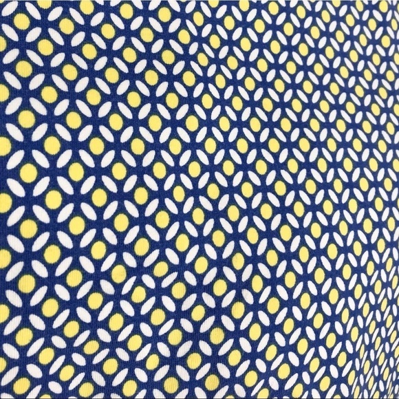 Talbots Blue White Yellow Skirt Skort with Pockets Size Medium M - Picture 9 of 11